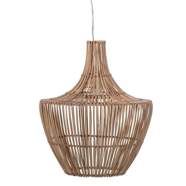 Wicker Light Fixture 15-3/4" Rnd x 19-1/4"H — alternate view 2