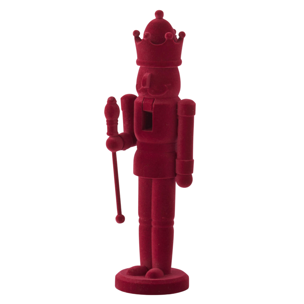 Wood Burgundy Velvet Nutcrackers — alternate view 3