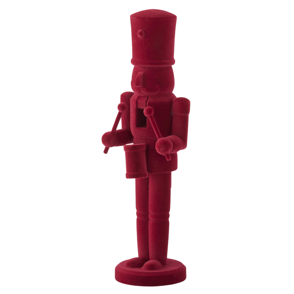 Wood Burgundy Velvet Nutcrackers — alternate view 4