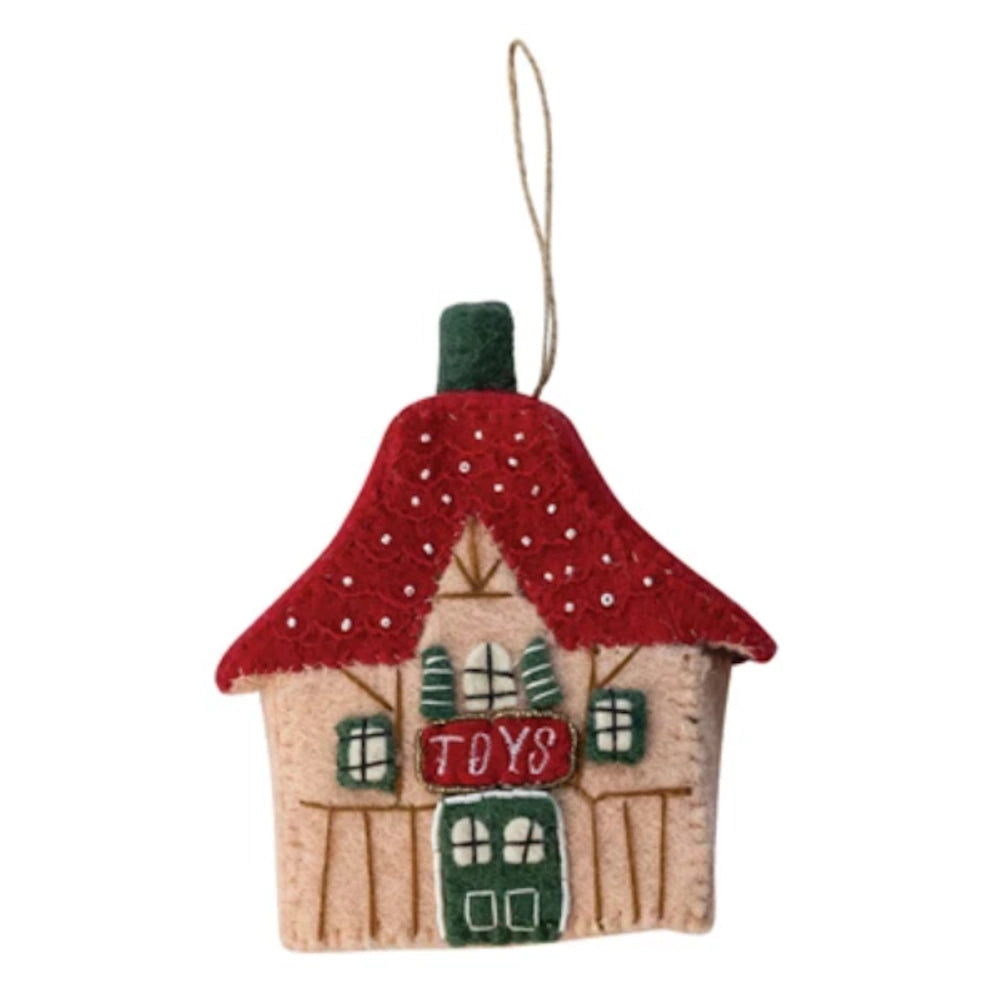 Handmade Wool Felt North Pole Village Ornament — alternate view 3
