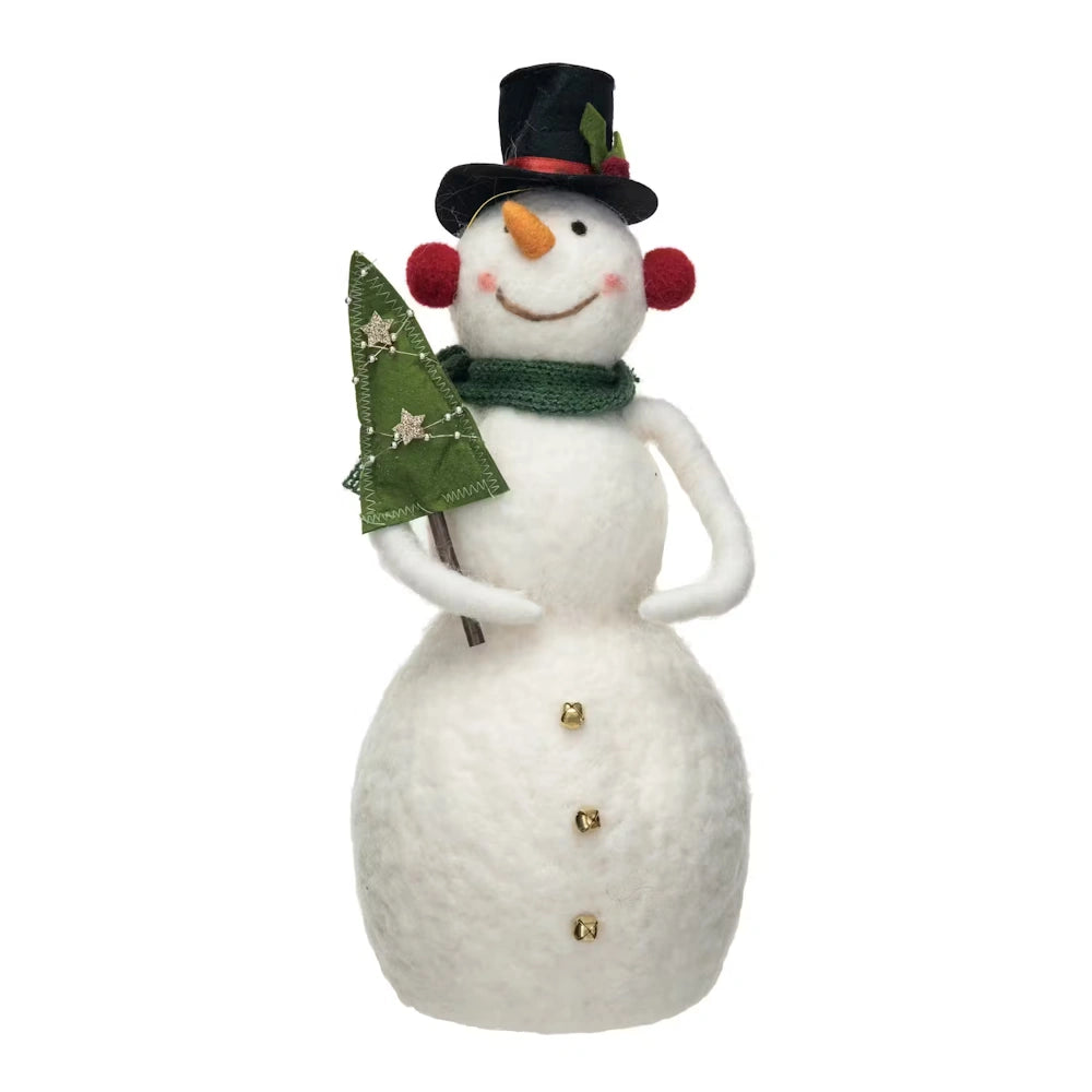 Wool Snowman with Christmas Tree — alternate view 2
