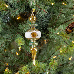 White, Gold & Blue Finial Ornament Martha — alternate view 2