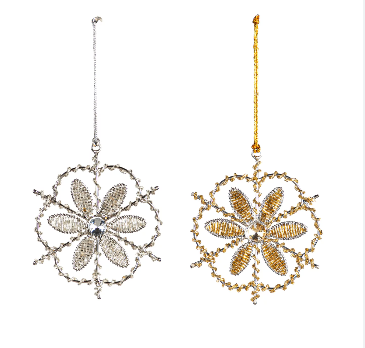 Metal Snowflake Ornament- 2 Styles