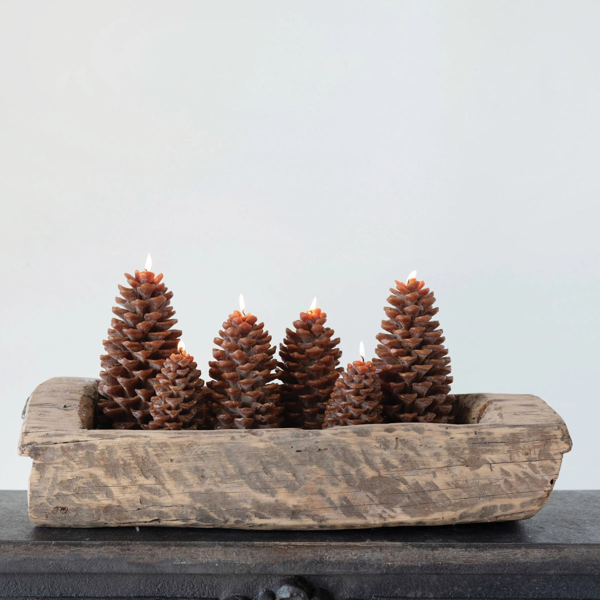 Unscented Pinecone Shaped Candle — alternate view 3
