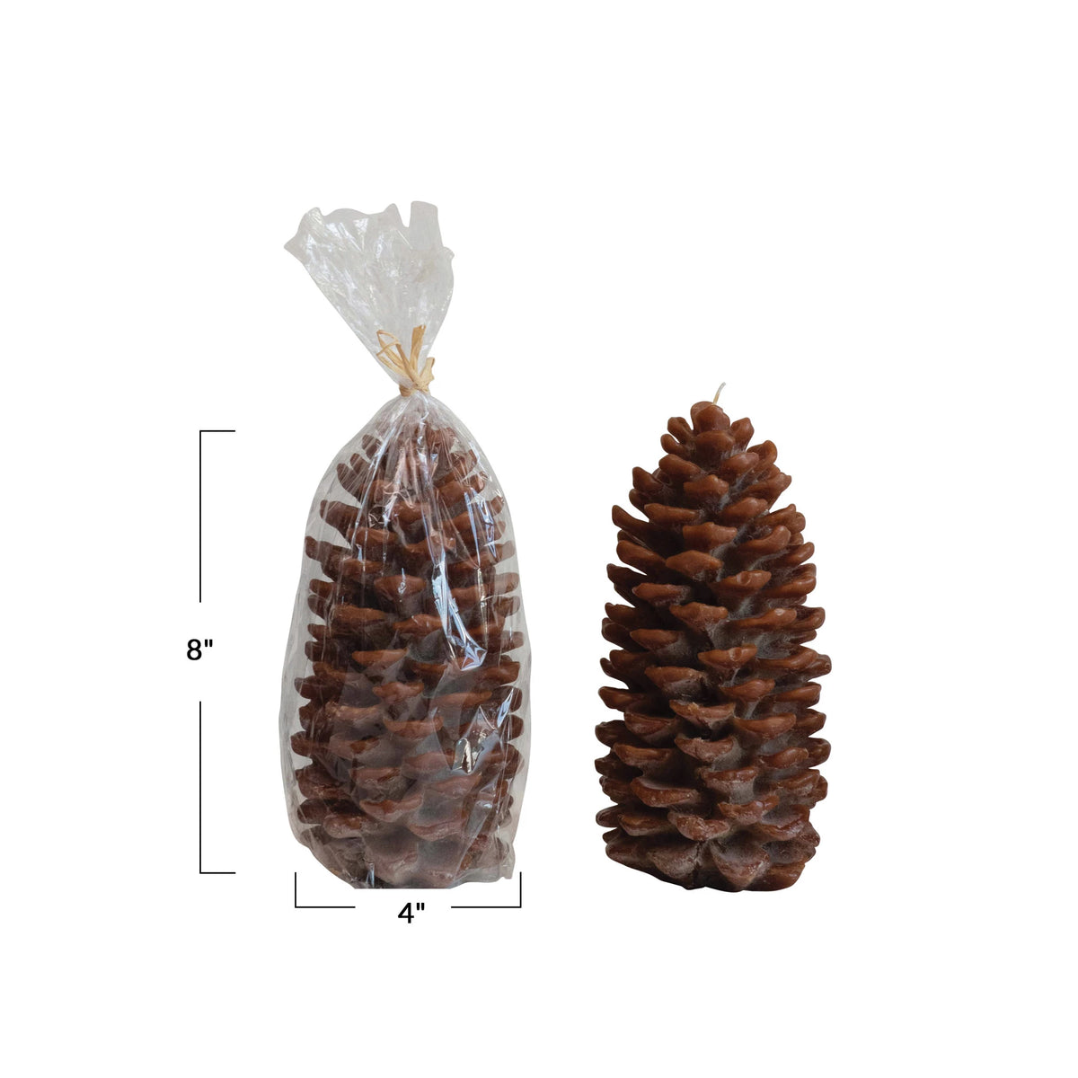 Unscented Pinecone Shaped Candle — alternate view 2