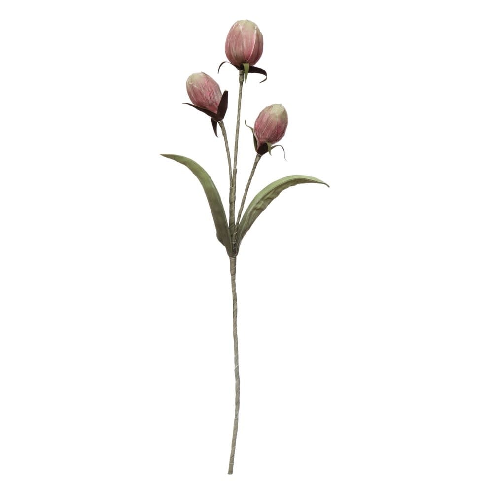 Faux Flower Stem, Green & Pink — alternate view 3