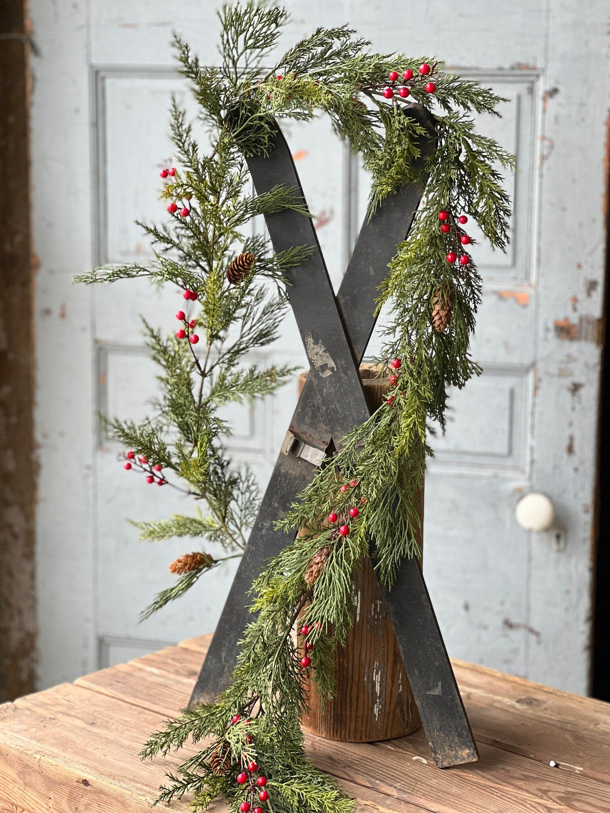 Alpine w/ Berries Garland-6'
