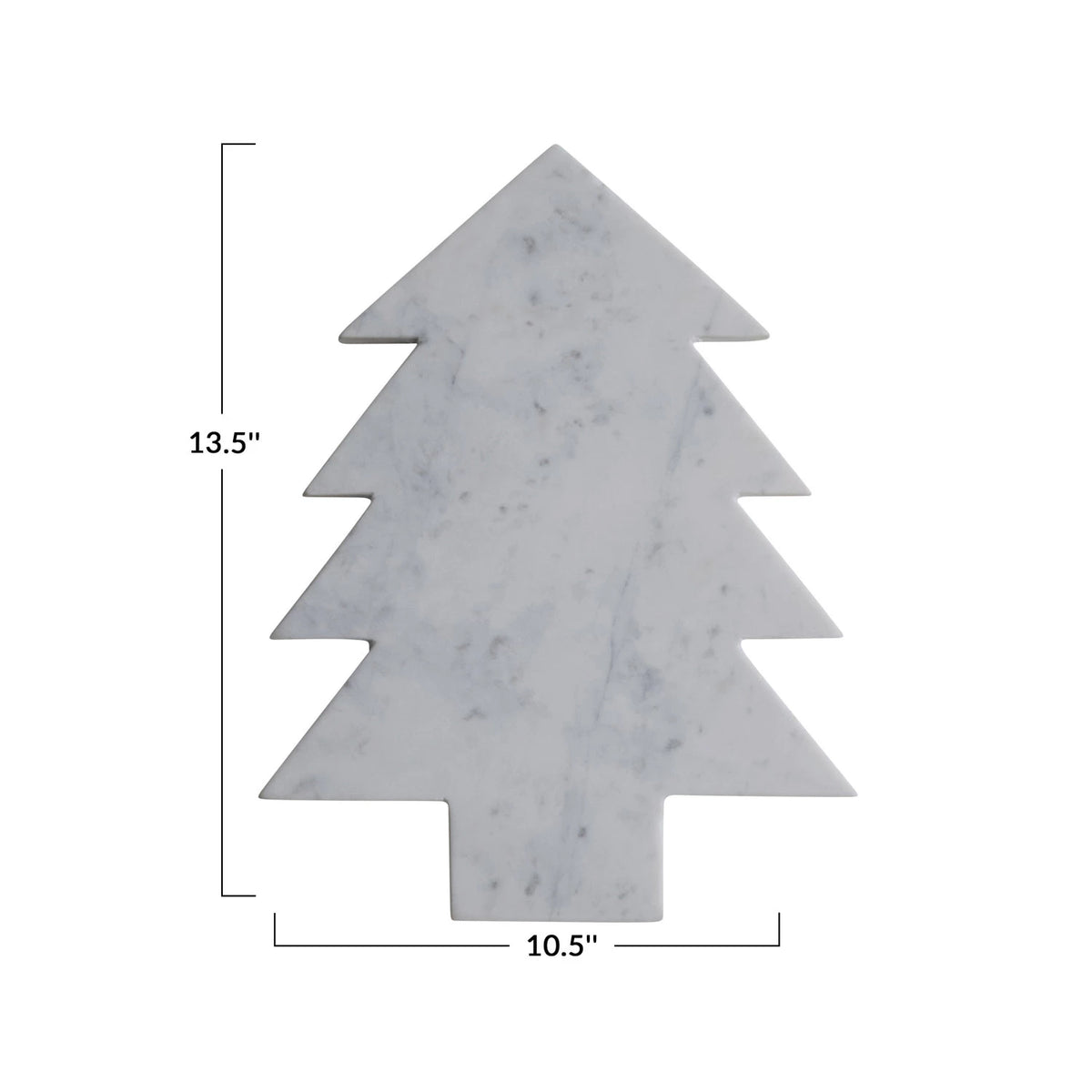 Marble Tree Shaped Cheese/Cutting Board, White — alternate view 3