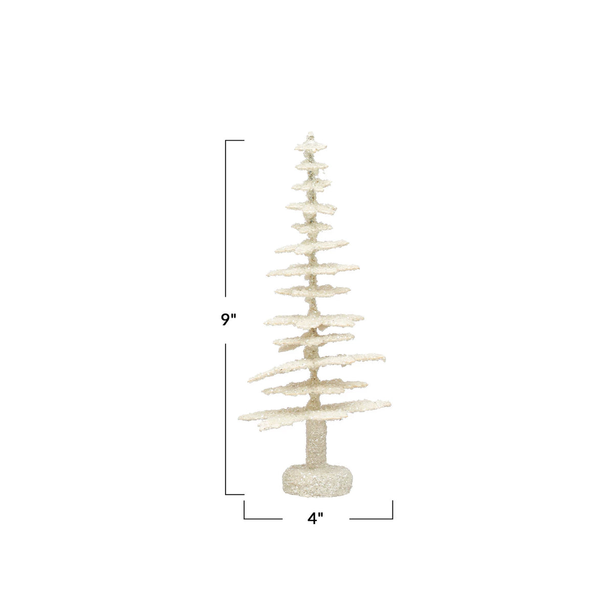 Paper Tree With Glitter, Antique Finish (4" Round x 9"H) — alternate view 2