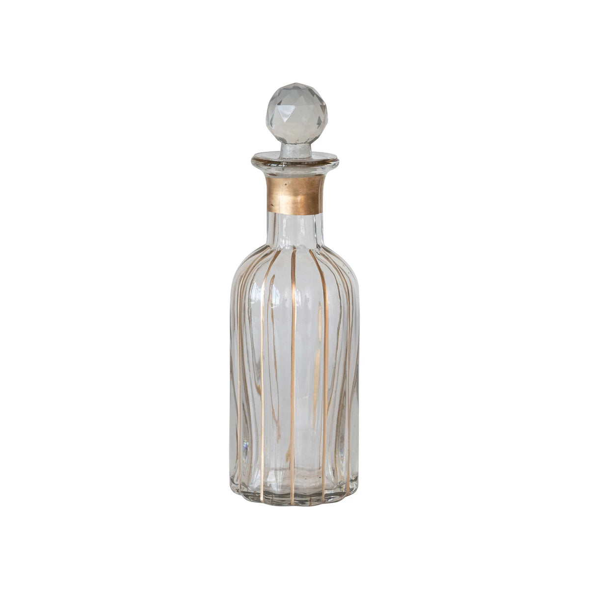 Blown Glass Fluted Decanter — alternate view 3