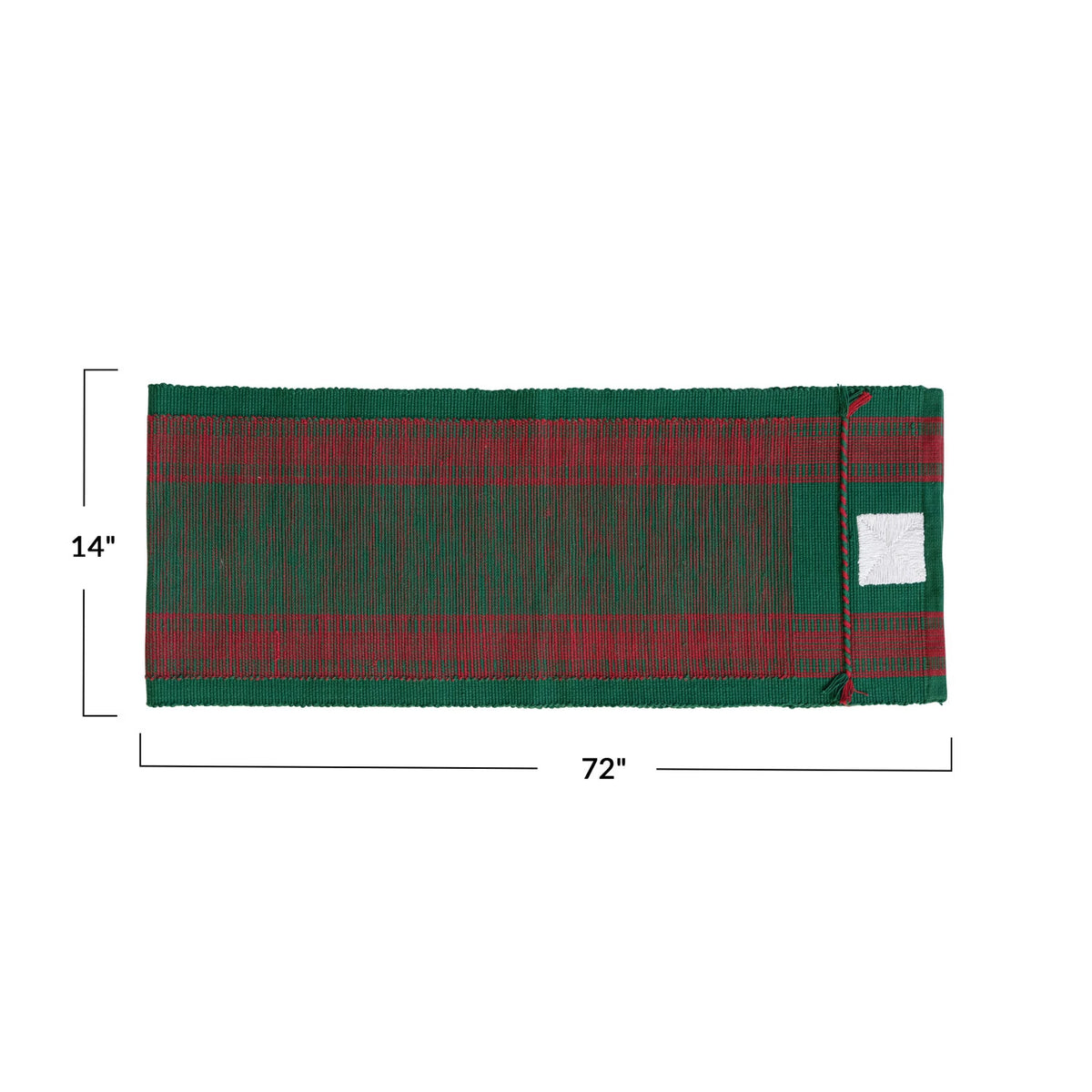 Woven Cotton Table Runner With Stripes — alternate view 2