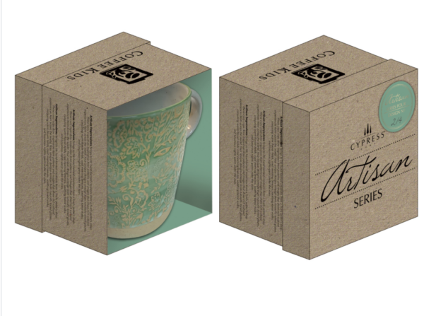Porcelain Cup, 12 oz, Artisan Series 4, Green — alternate view 2