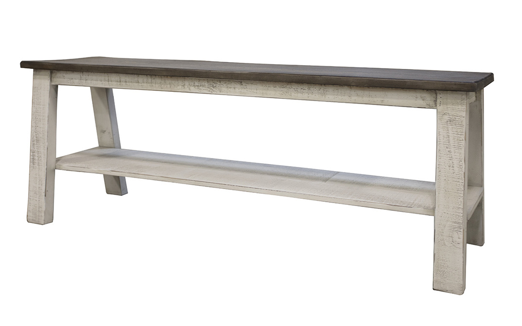 Stone Solid Wood Bench