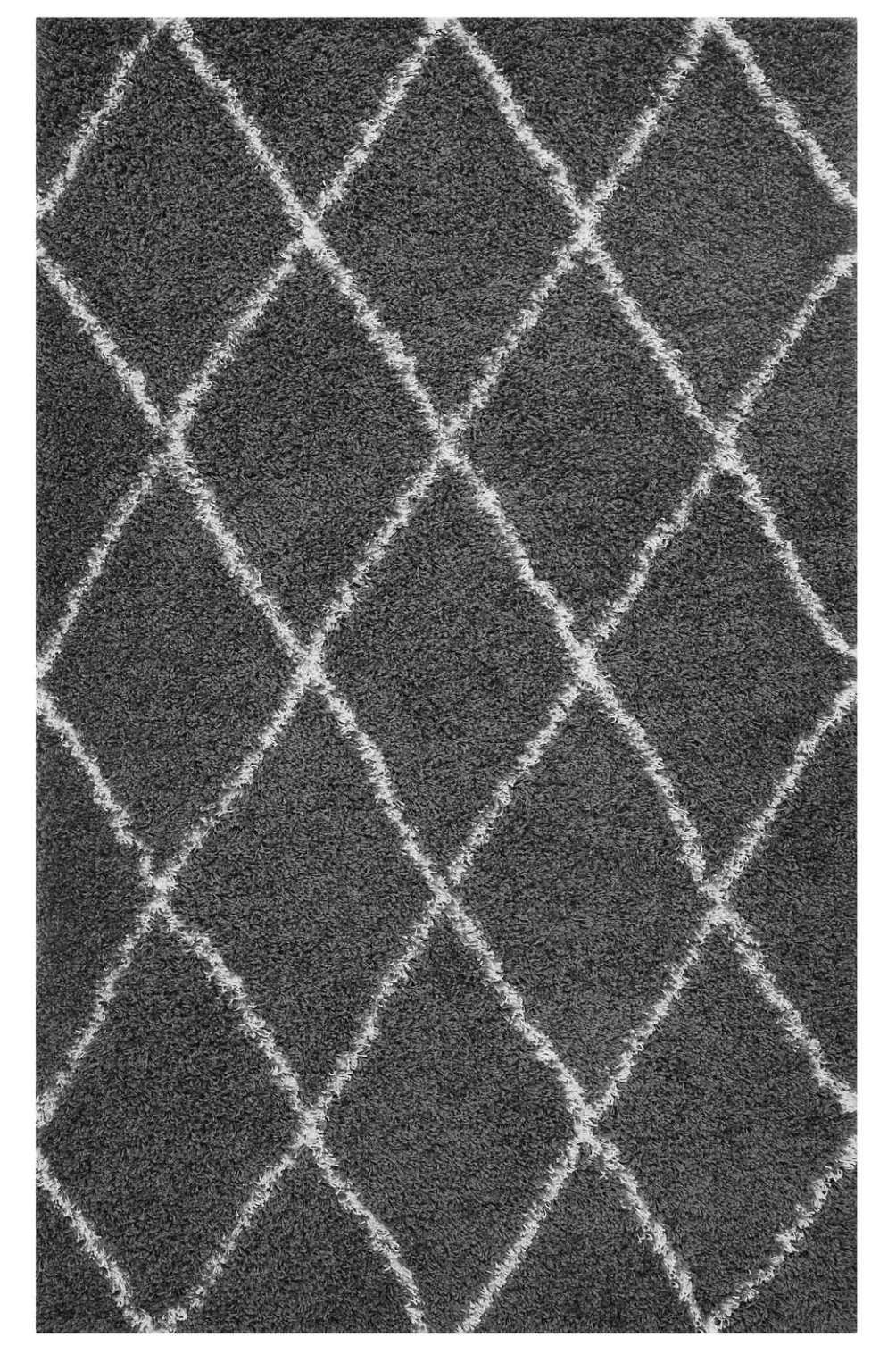 Toryn Diamond Lattice Shag Rug 5'x8'